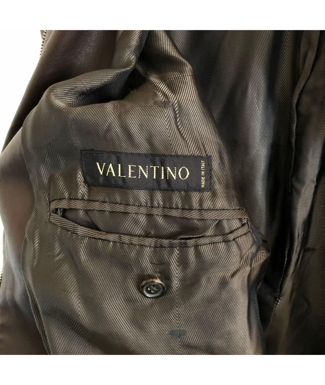 VALENTINO Коричневая кожаная куртка, фото 3