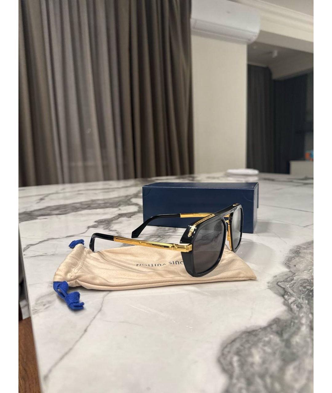 LOUIS VUITTON Черные пластиковые солнцезащитные очки, фото 2
