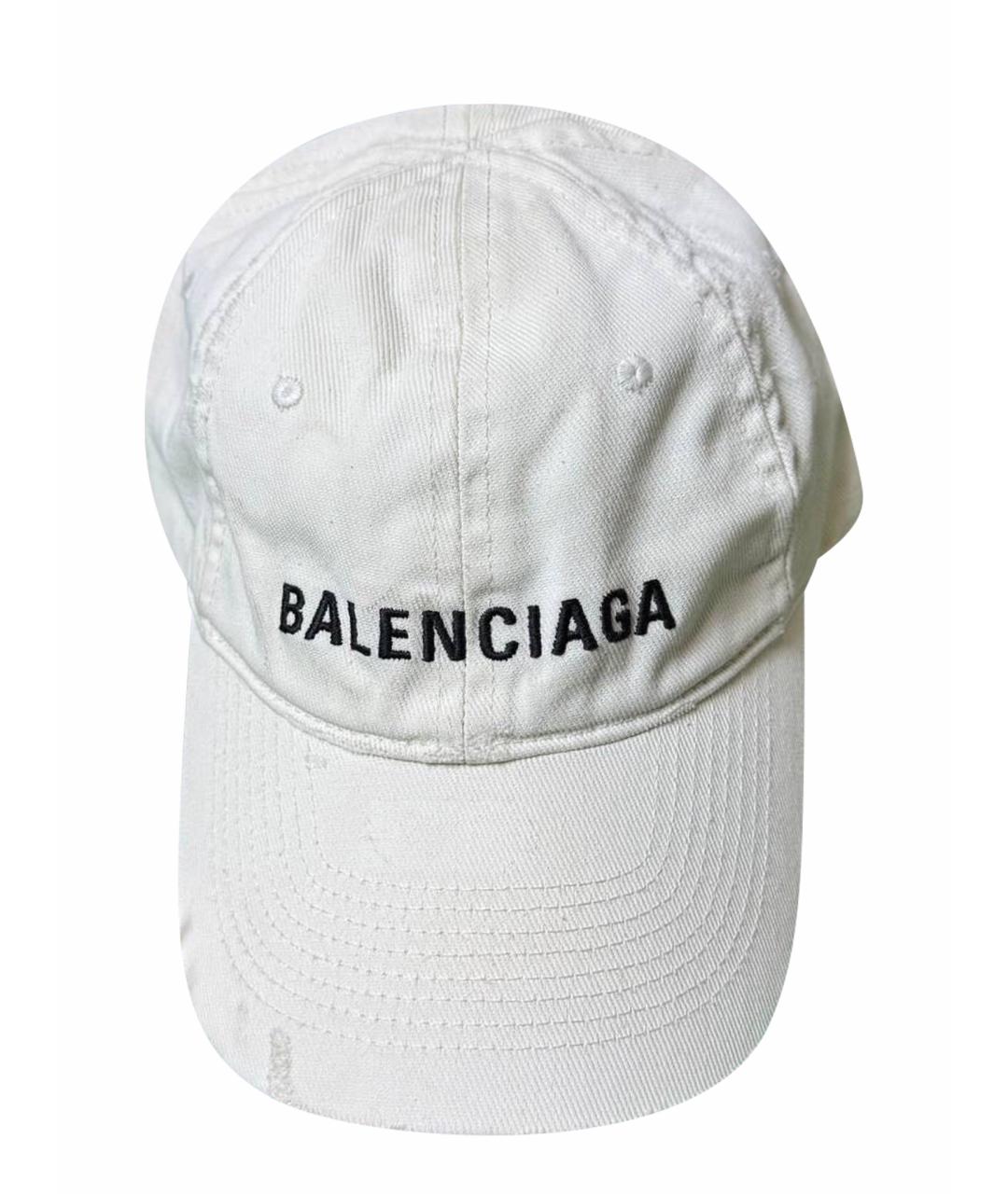 BALENCIAGA Белая кепка/бейсболка, фото 1