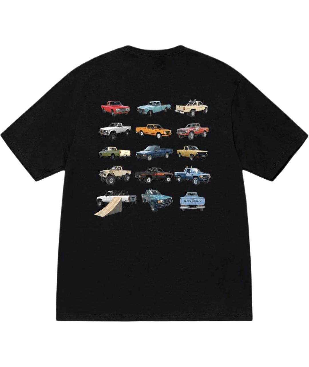 STUSSY Черная хлопковая футболка, фото 2