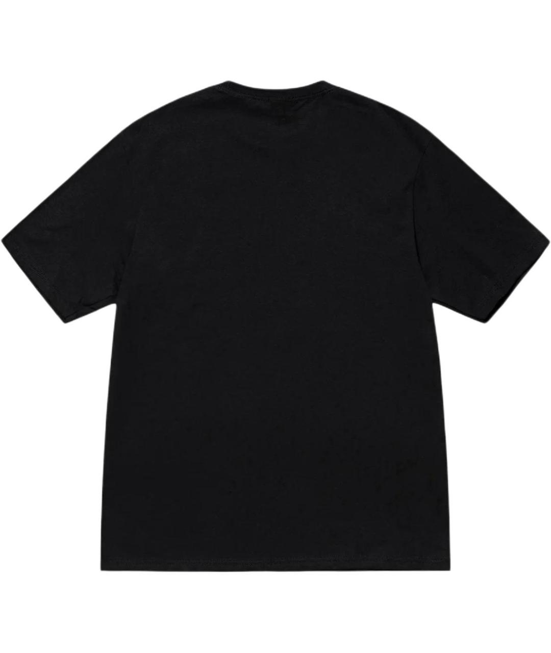 STUSSY Черная хлопковая футболка, фото 2