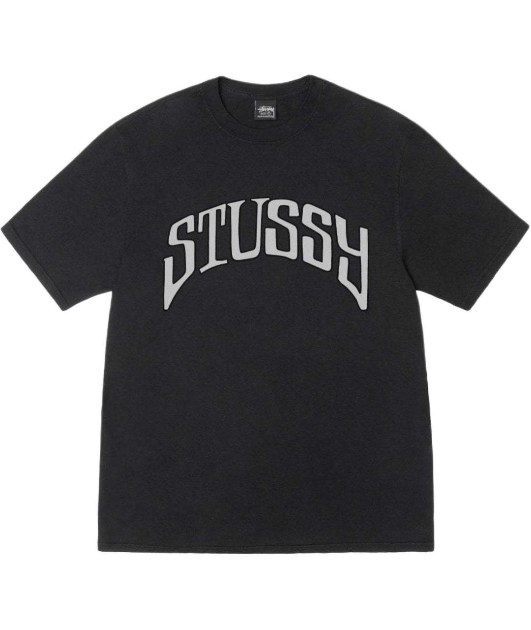 STUSSY Черная хлопковая футболка, фото 1
