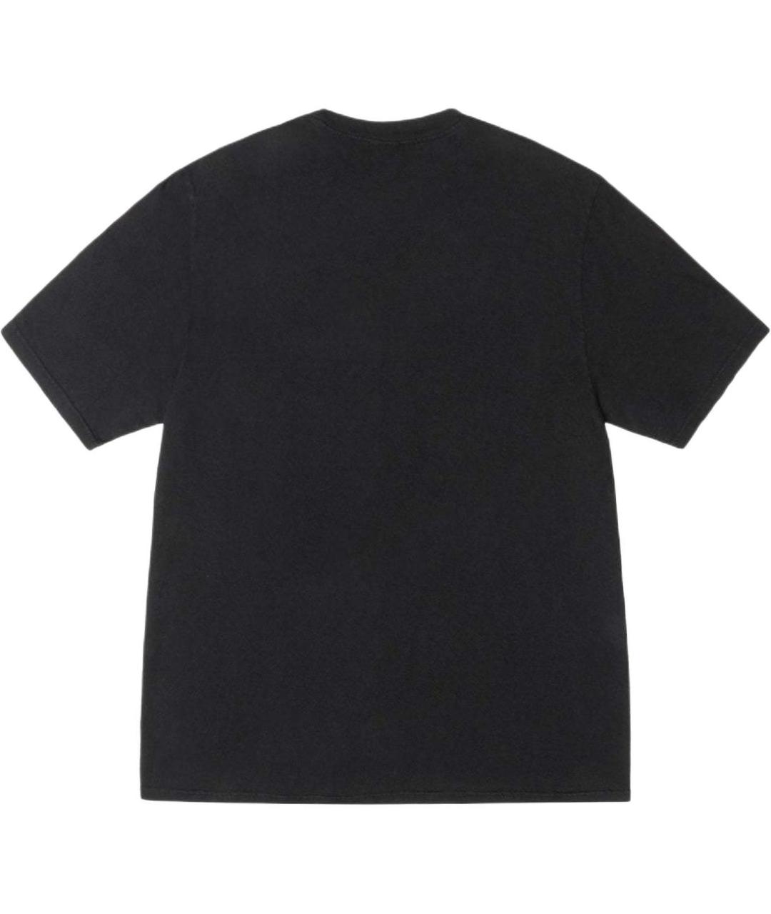 STUSSY Черная хлопковая футболка, фото 2