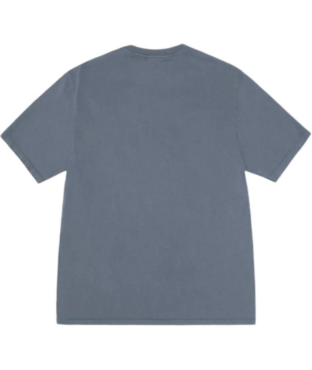 STUSSY Темно-синяя хлопковая футболка, фото 2