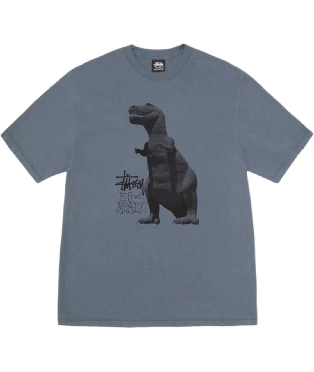 STUSSY Темно-синяя хлопковая футболка, фото 1