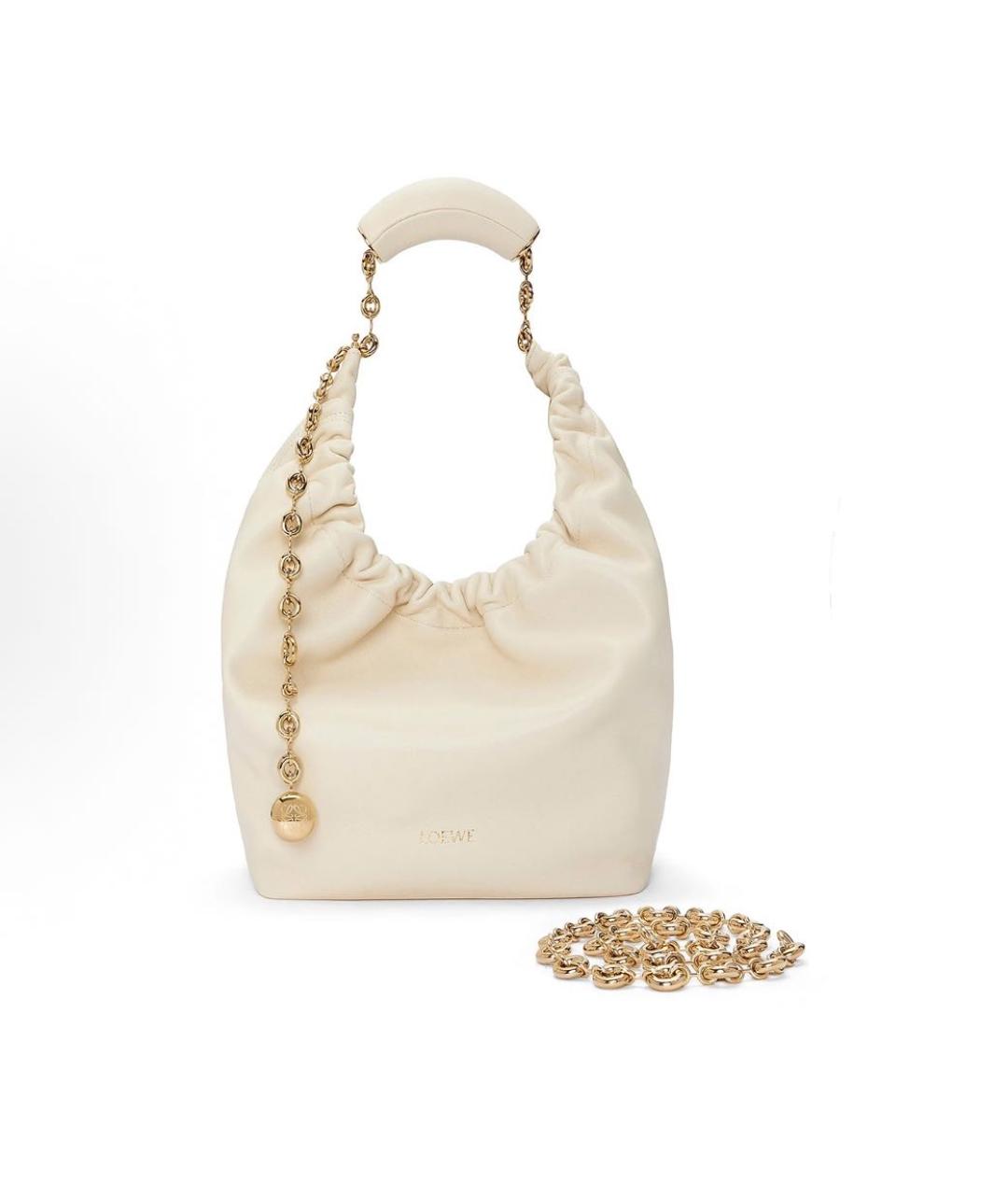 LOEWE Бежевая кожаная сумка тоут, фото 2