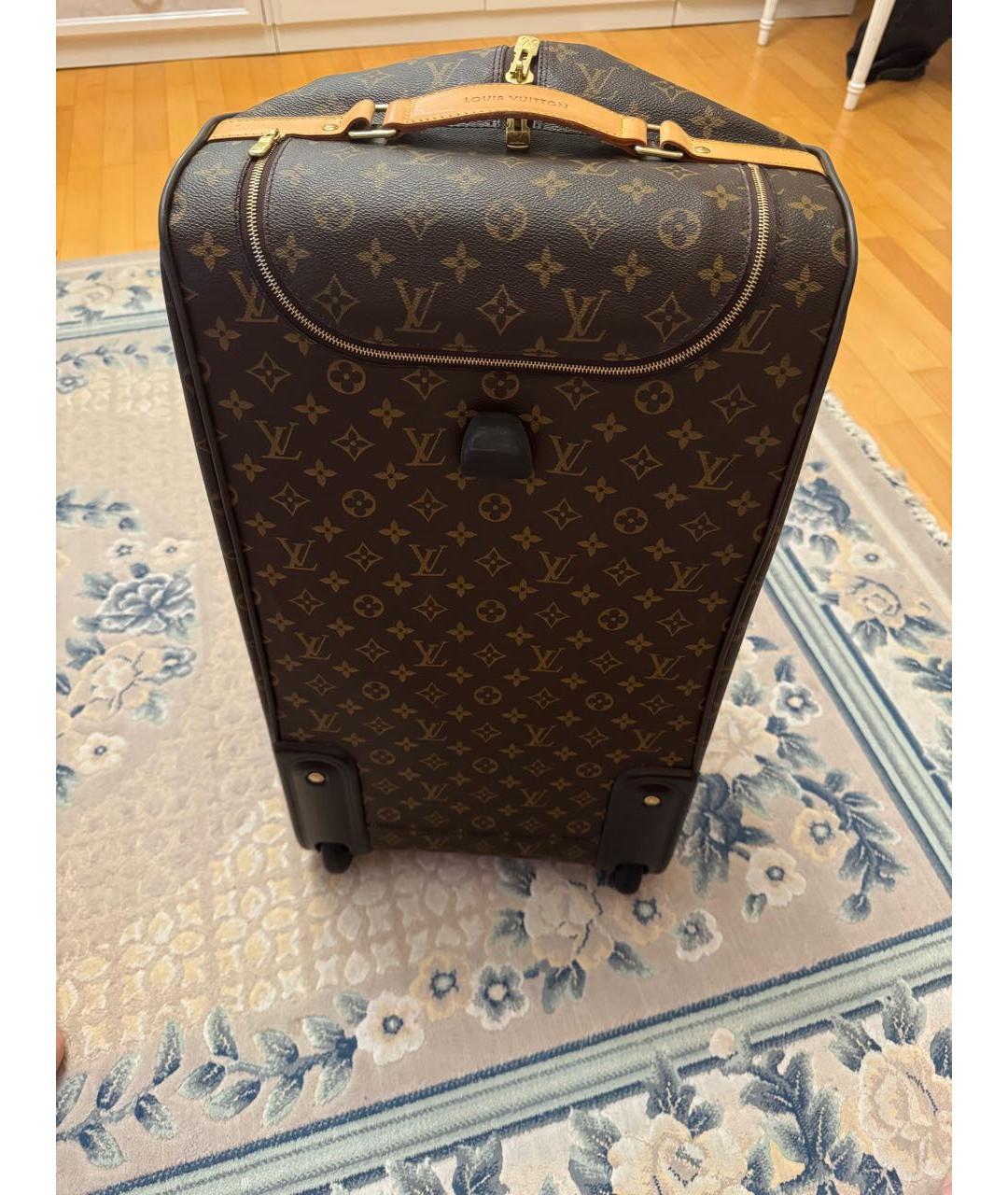 LOUIS VUITTON Коричневый чемодан, фото 4