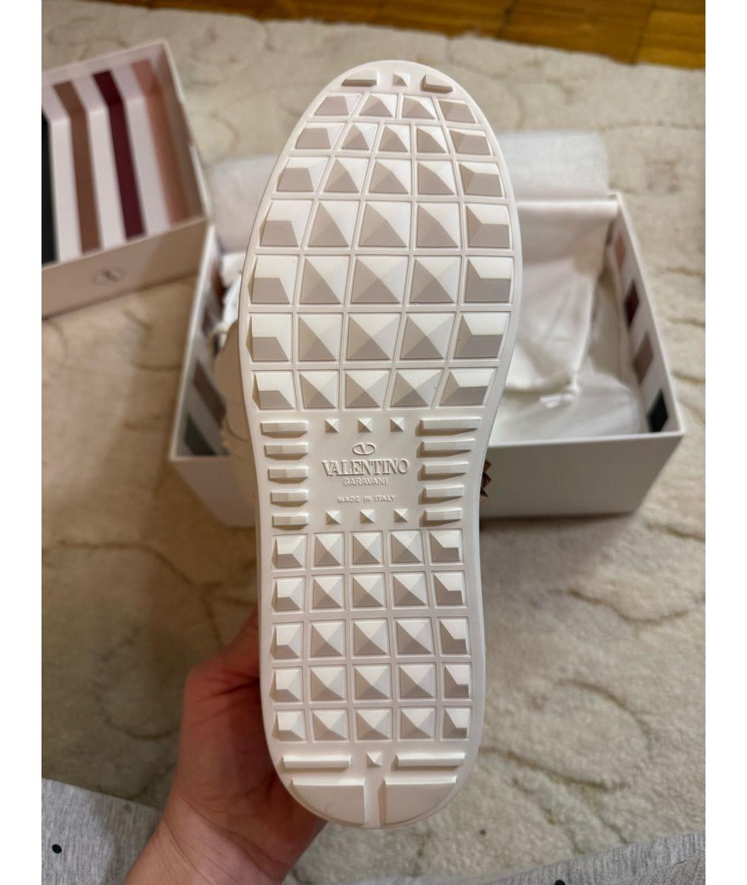 VALENTINO Белые кожаные кеды, фото 4