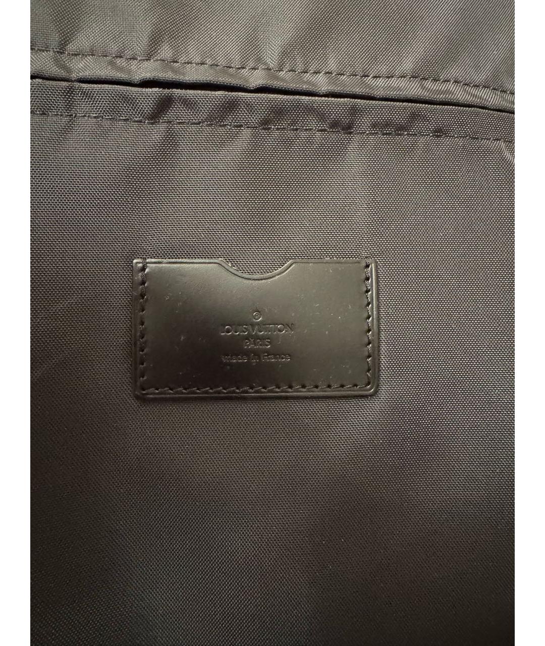 LOUIS VUITTON Черный кожаный чемодан, фото 4