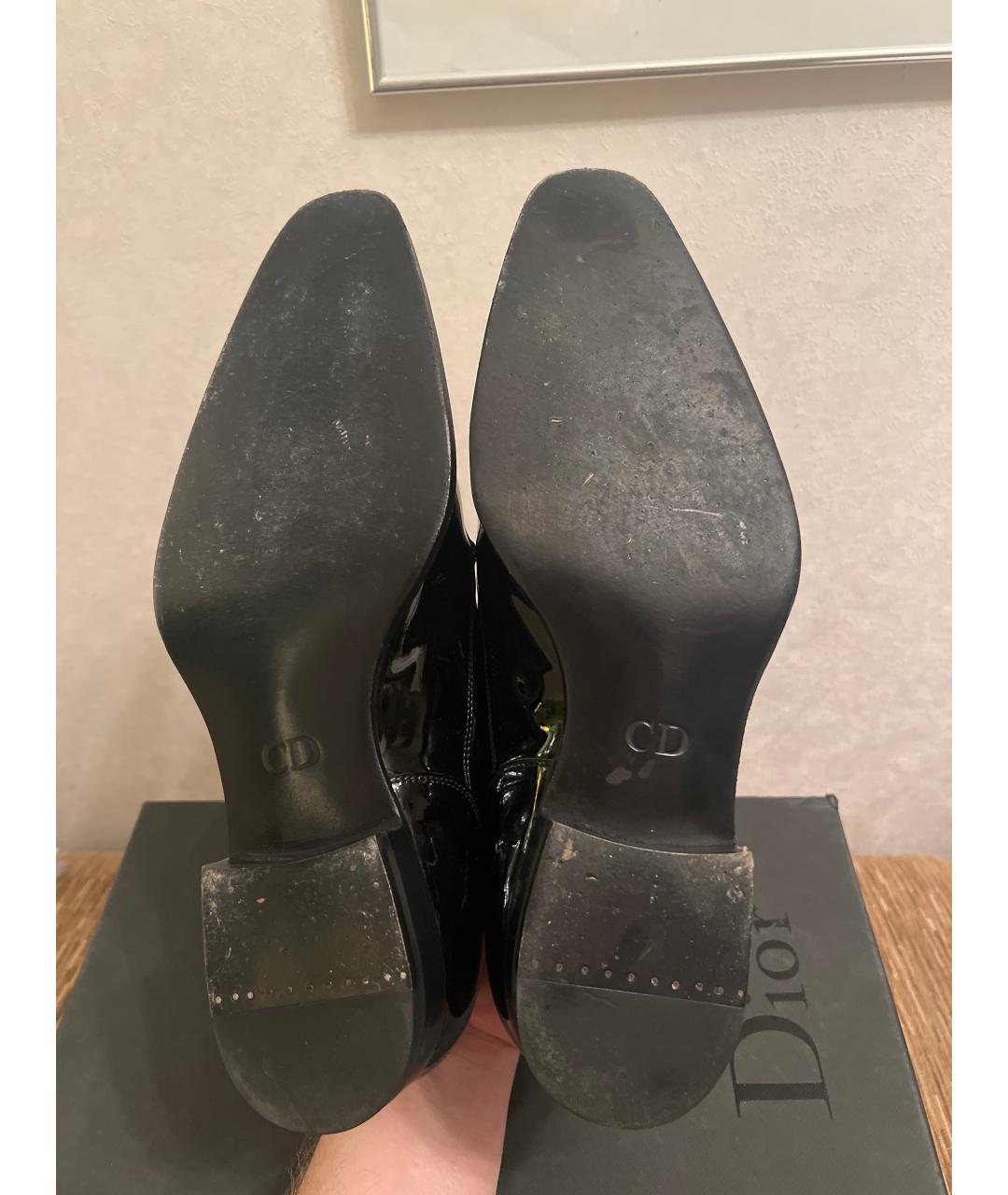 CHRISTIAN DIOR Черные туфли из лакированной кожи, фото 5