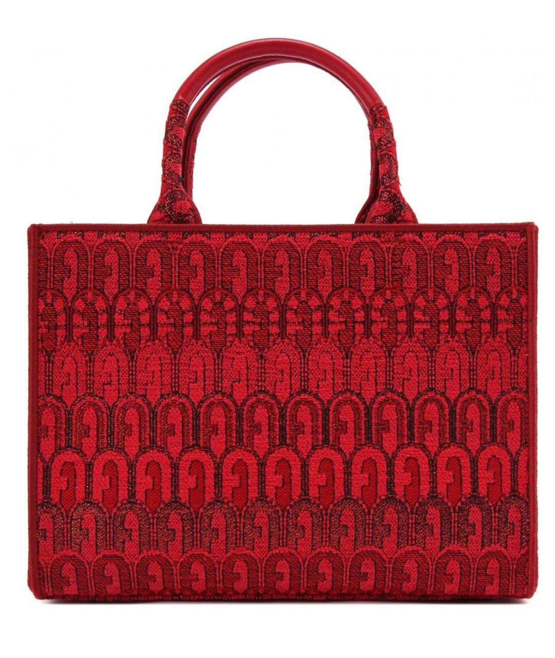 FURLA Красная тканевая сумка тоут, фото 1