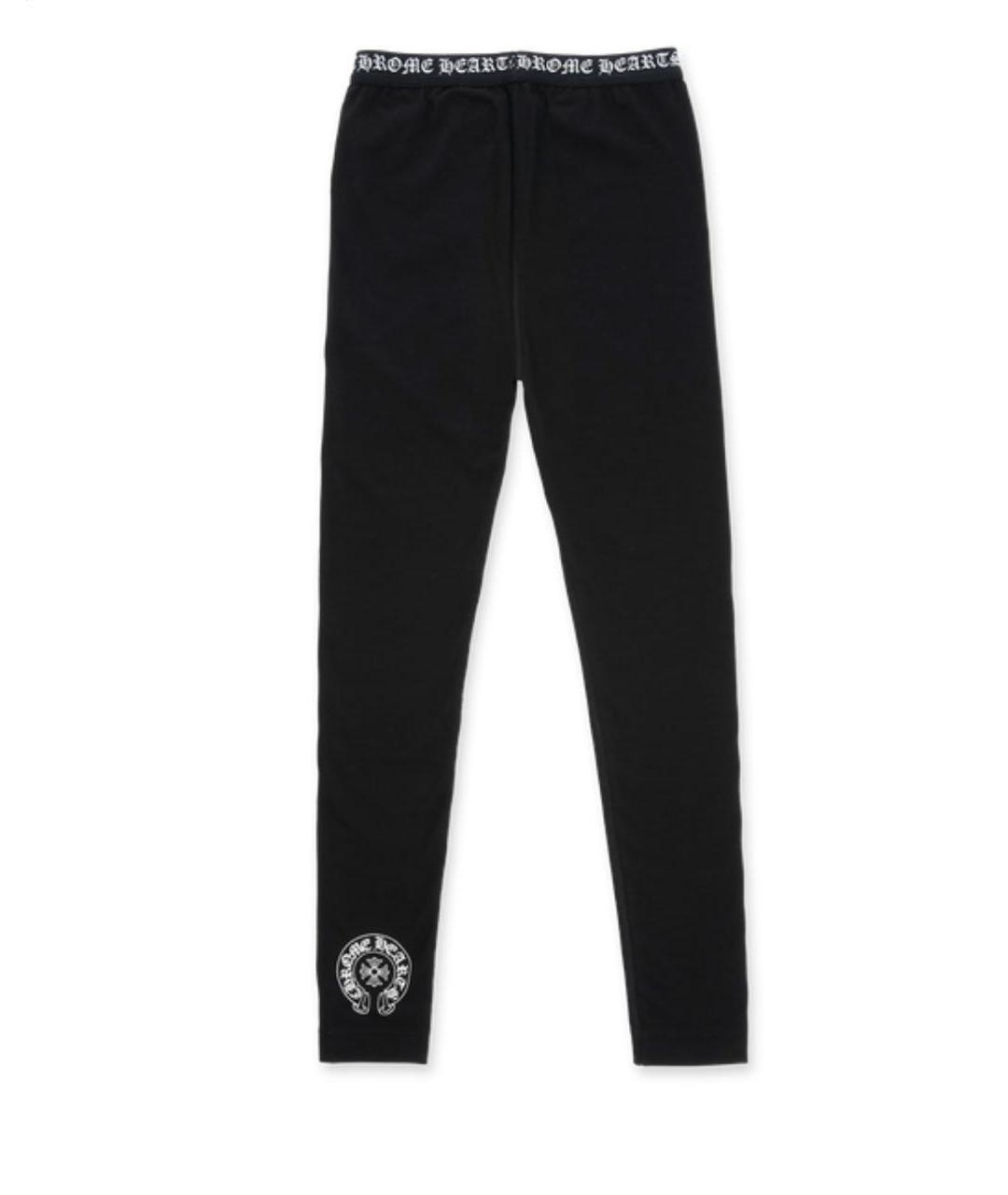 CHROME HEARTS Черные хлопковые леггинсы и велосипедки, фото 1