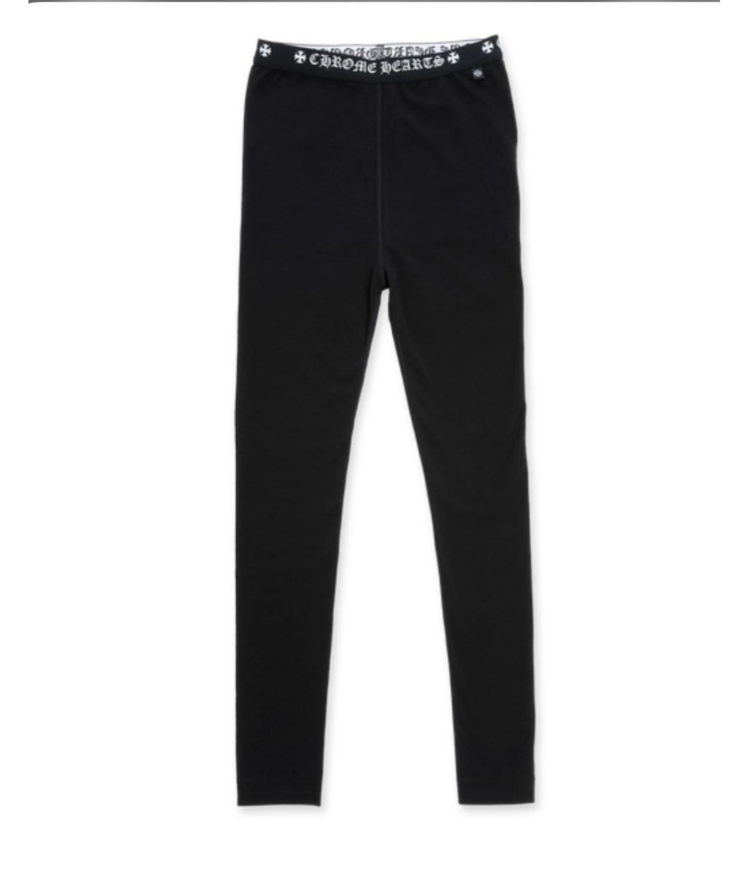 CHROME HEARTS Черные хлопковые леггинсы и велосипедки, фото 2