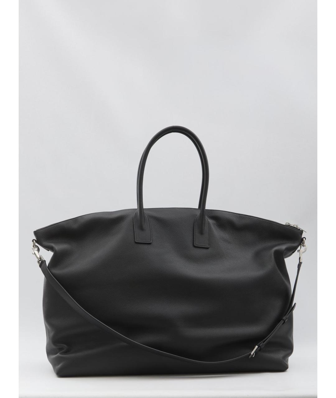 SAINT LAURENT Черная кожаная сумка тоут, фото 2