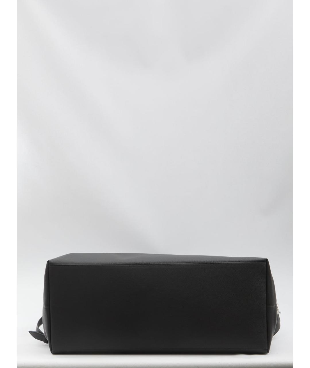 SAINT LAURENT Черная кожаная сумка тоут, фото 3
