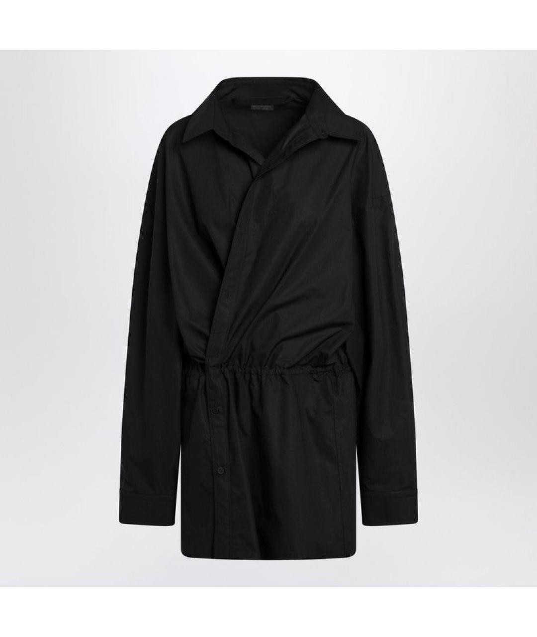BALENCIAGA Черное хлопковое повседневное платье, фото 3