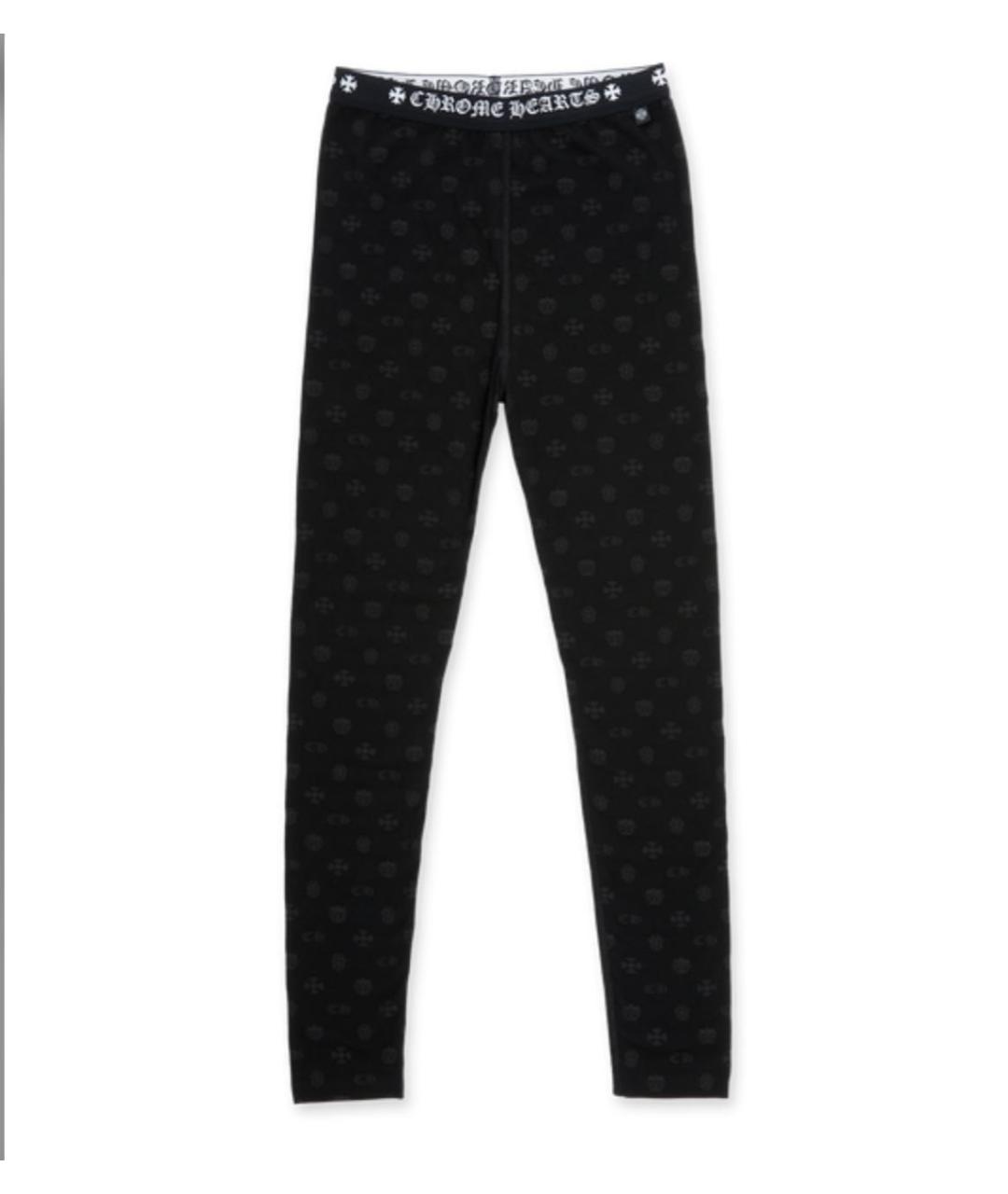 CHROME HEARTS Черные хлопковые леггинсы и велосипедки, фото 2