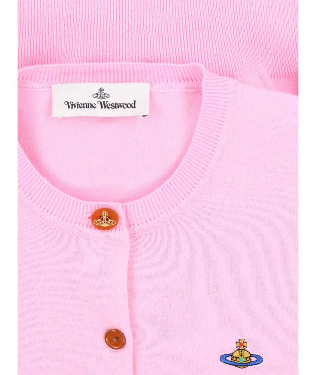 VIVIENNE WESTWOOD Розовый хлопковый кардиган, фото 3