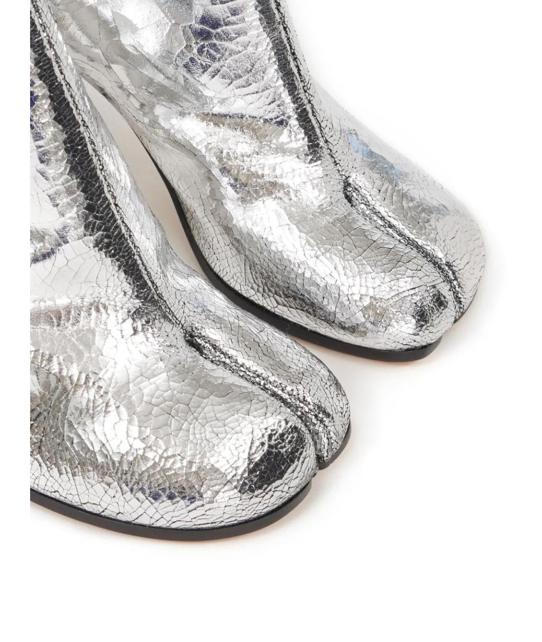MAISON MARGIELA Серебряные кожаные ботильоны, фото 5