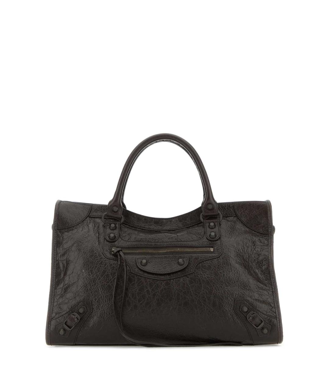 BALENCIAGA Коричневая кожаная сумка тоут, фото 1