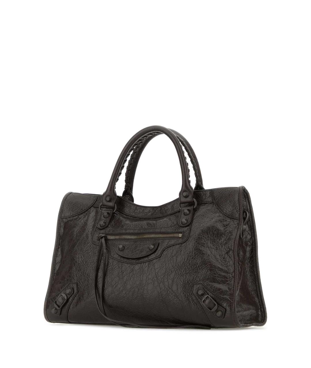 BALENCIAGA Коричневая кожаная сумка тоут, фото 2
