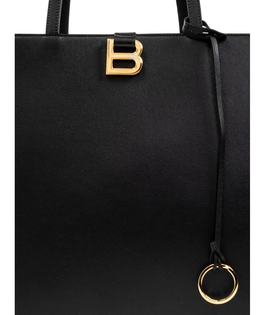 BALENCIAGA Черная кожаная сумка тоут, фото 3