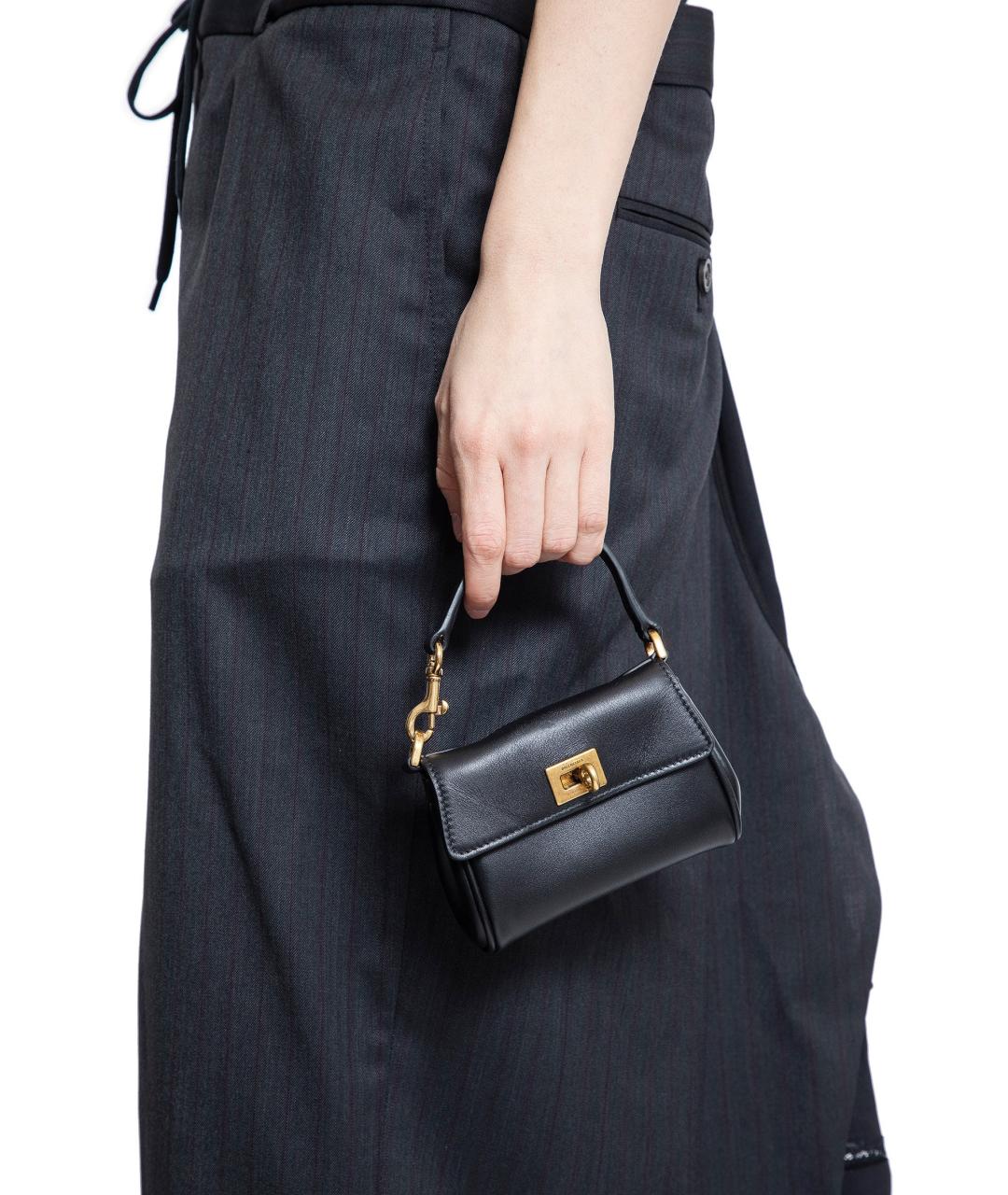 BALENCIAGA Черная кожаная сумка с короткими ручками, фото 4