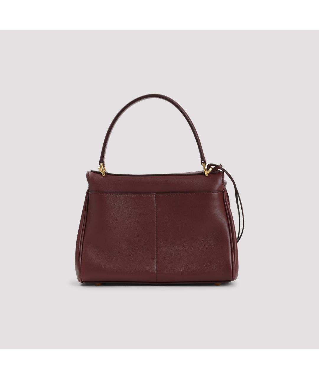 BALENCIAGA Бордовая кожаная сумка тоут, фото 3