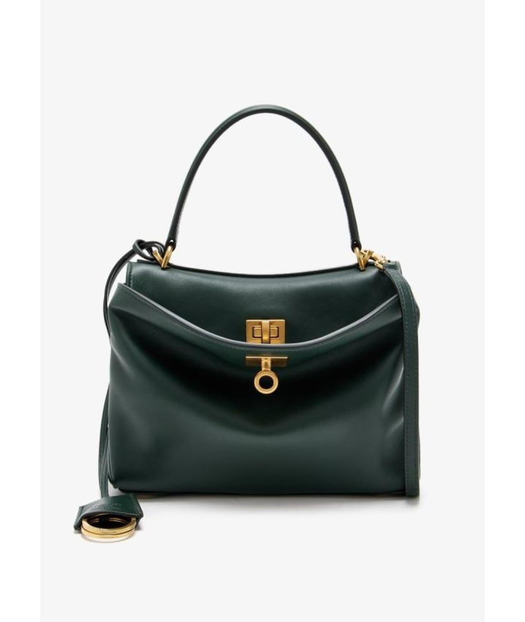 BALENCIAGA Зеленая кожаная сумка тоут, фото 5