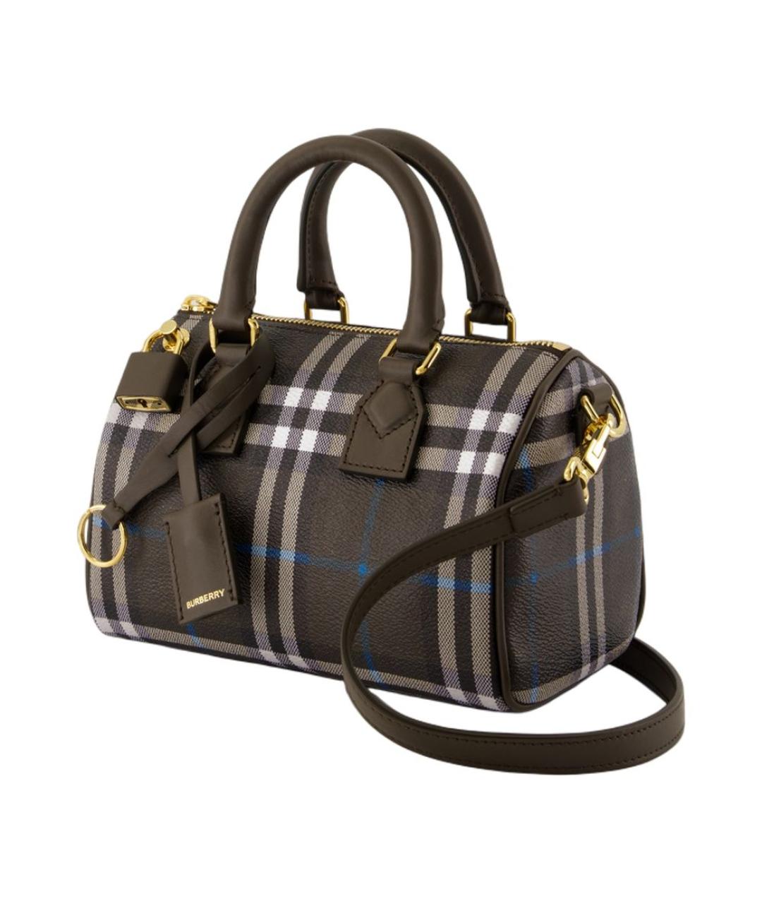 BURBERRY Коричневая сумка с короткими ручками, фото 2