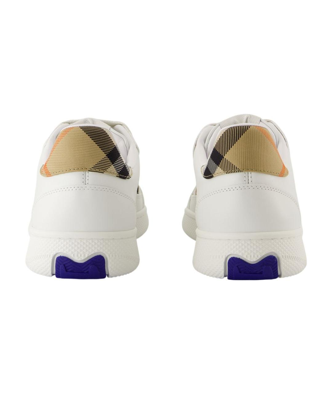 BURBERRY Белые кожаные кеды, фото 3