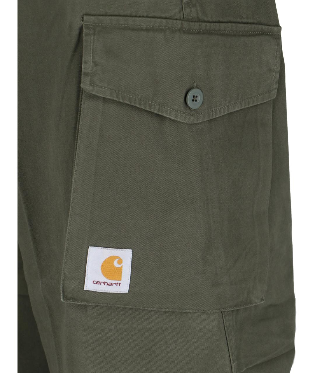 CARHARTT WIP Зеленые хлопковые повседневные брюки, фото 4