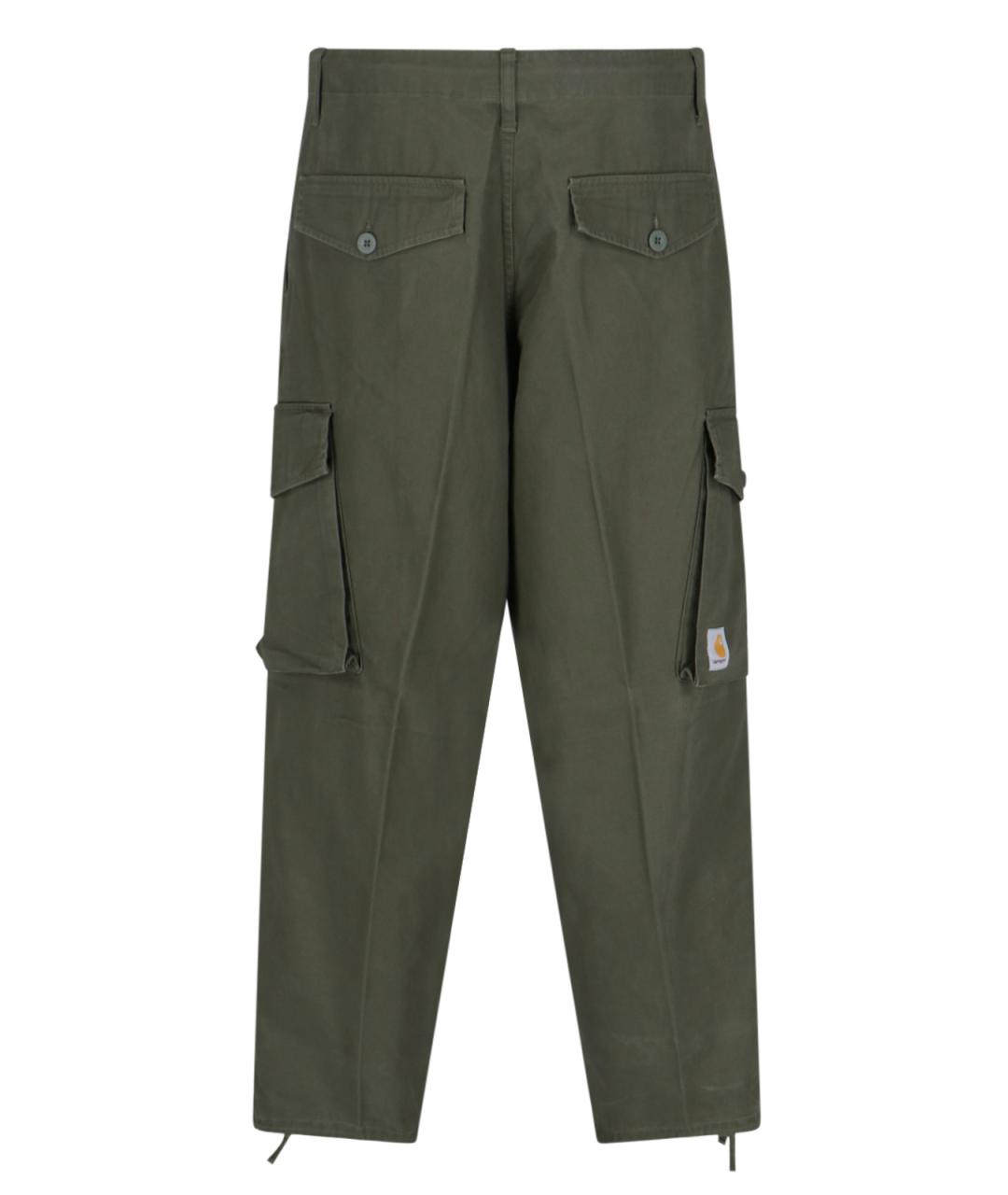 CARHARTT WIP Зеленые хлопковые повседневные брюки, фото 2