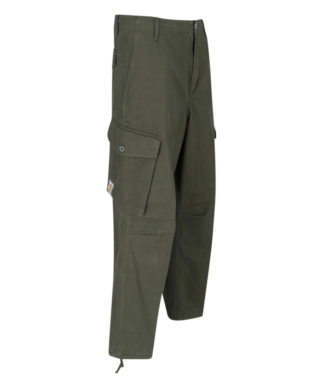 CARHARTT WIP Зеленые хлопковые повседневные брюки, фото 3