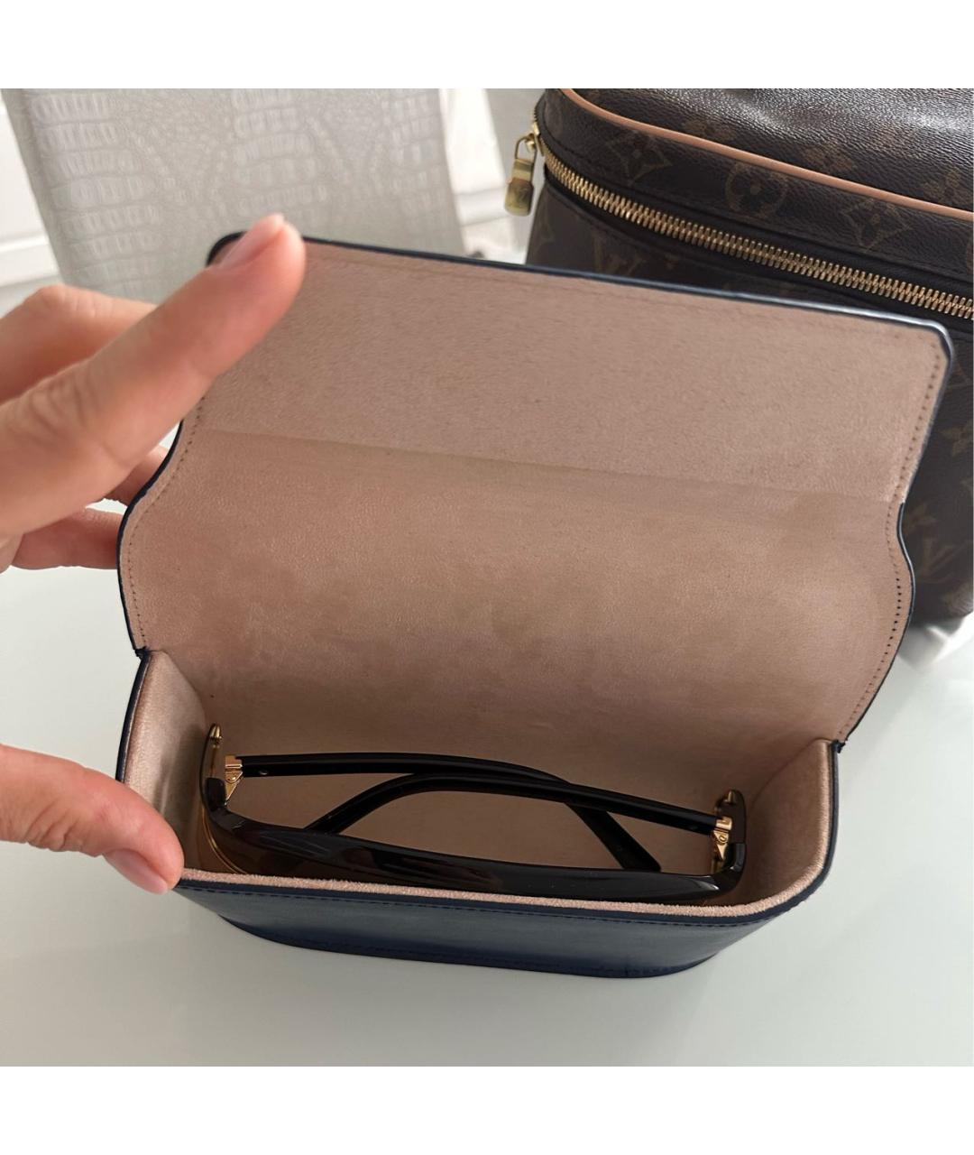LOUIS VUITTON Антрацитовые пластиковые солнцезащитные очки, фото 6