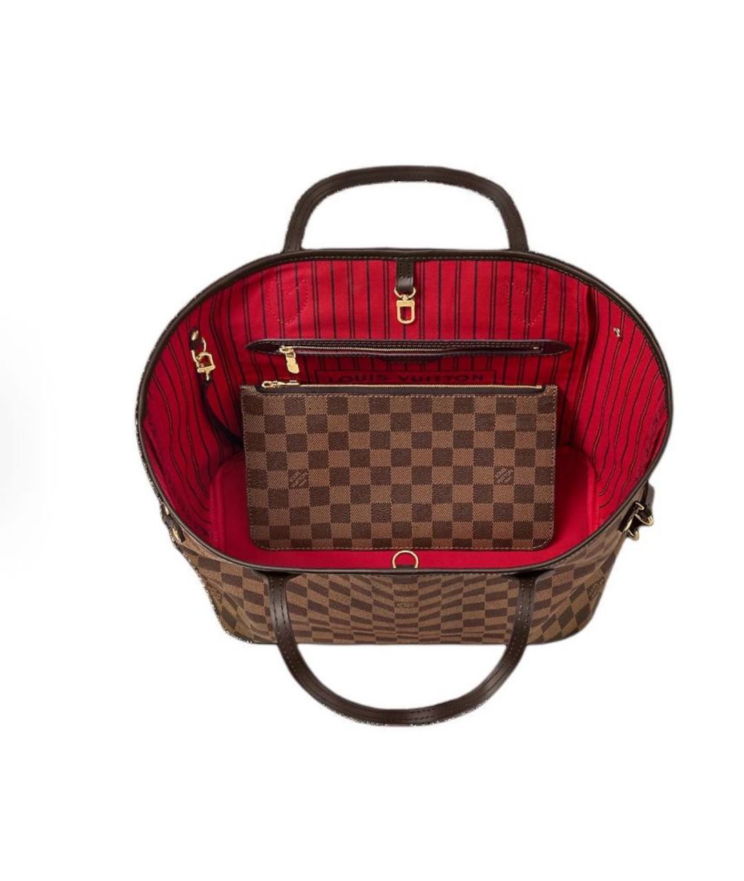 LOUIS VUITTON Коричневая кожаная сумка через плечо, фото 3