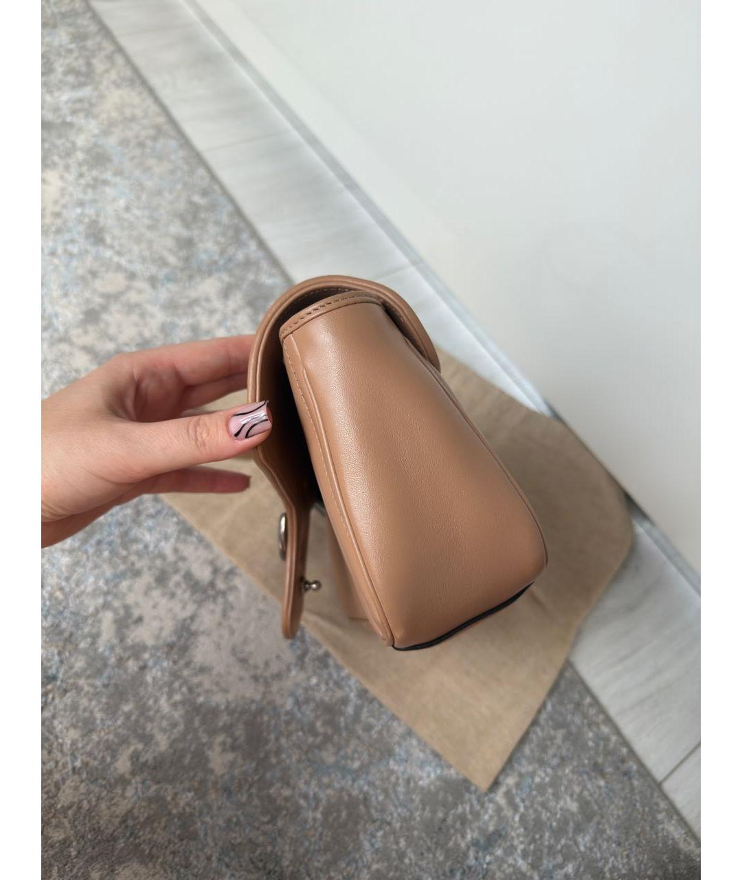 GUCCI Бежевая кожаная сумка через плечо, фото 2