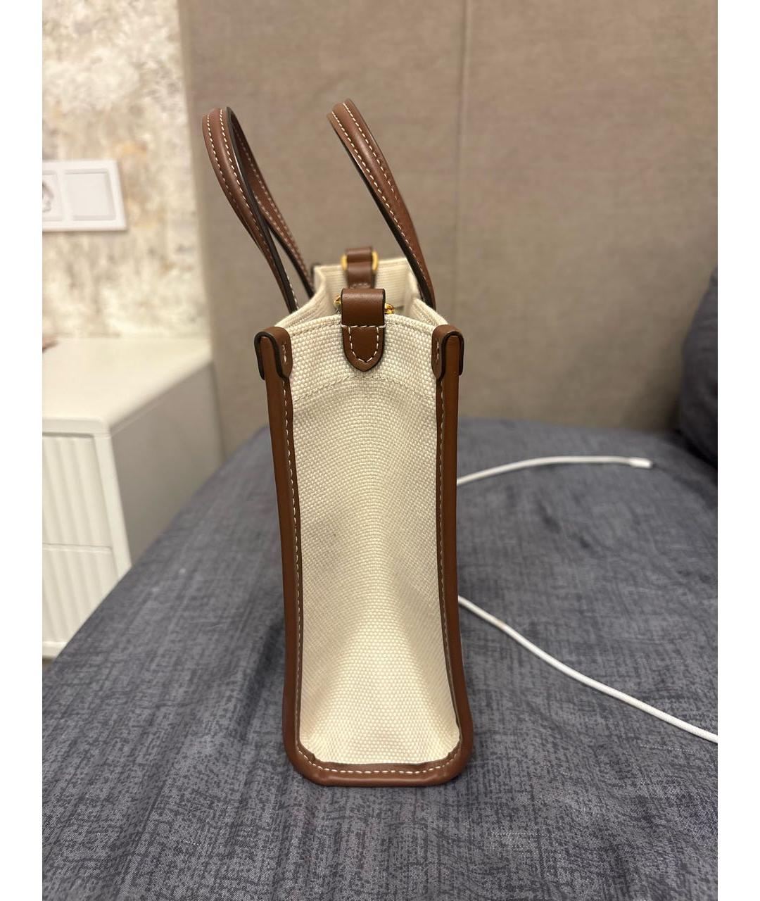 BURBERRY Бежевая сумка с короткими ручками, фото 3