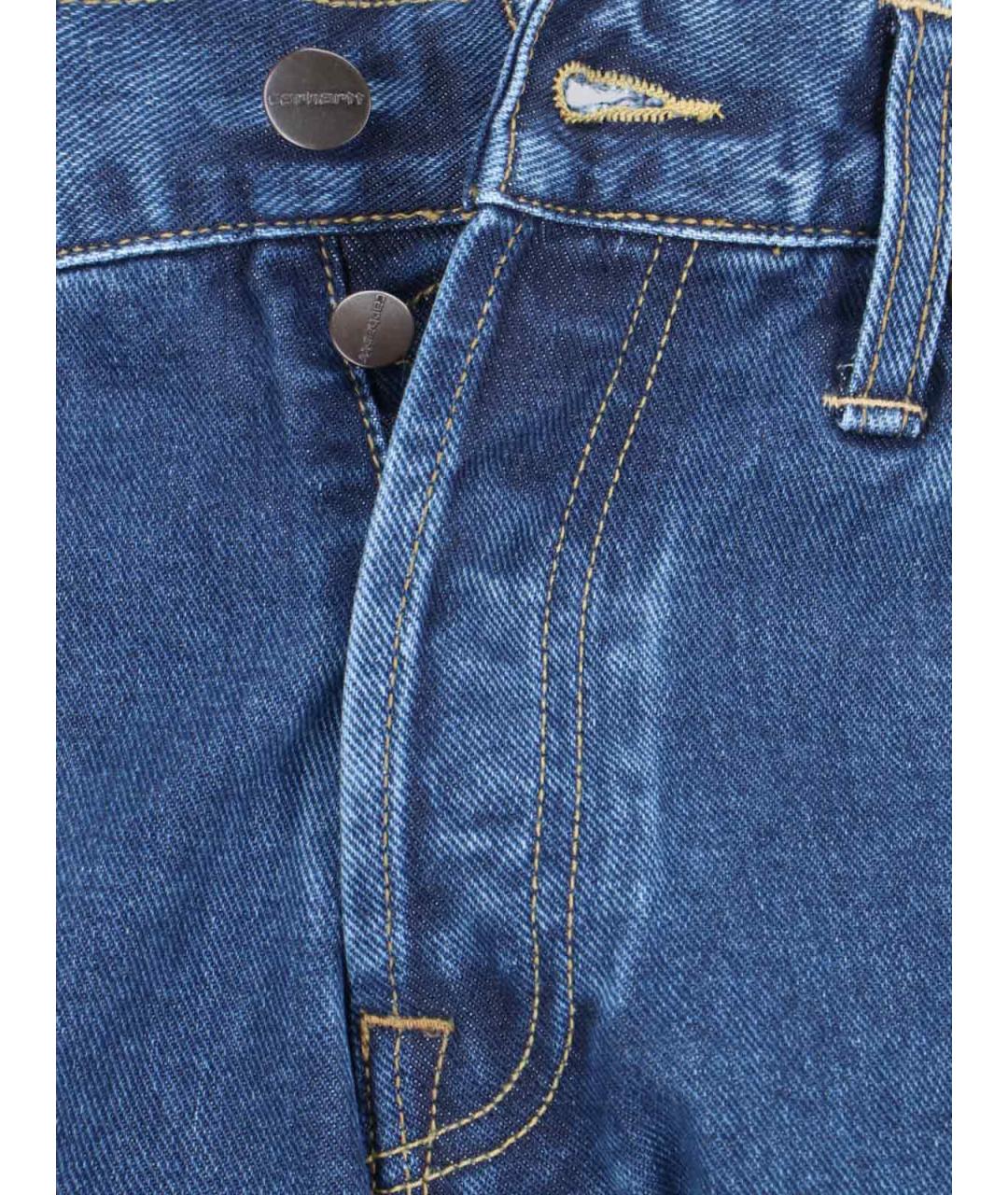 CARHARTT WIP Синие хлопковые прямые джинсы, фото 5