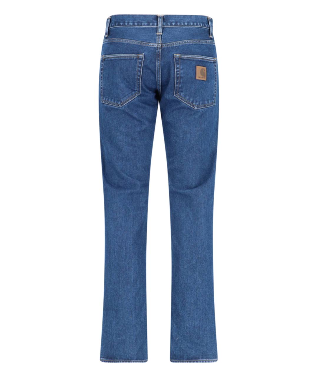 CARHARTT WIP Синие хлопковые прямые джинсы, фото 2