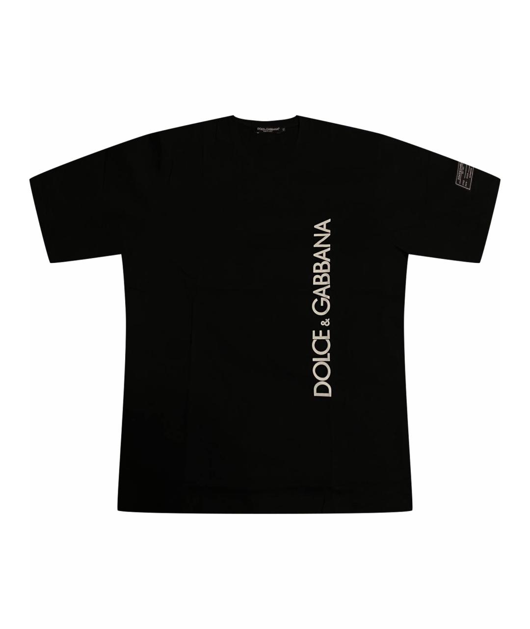 DOLCE&GABBANA Черная хлопковая футболка, фото 1