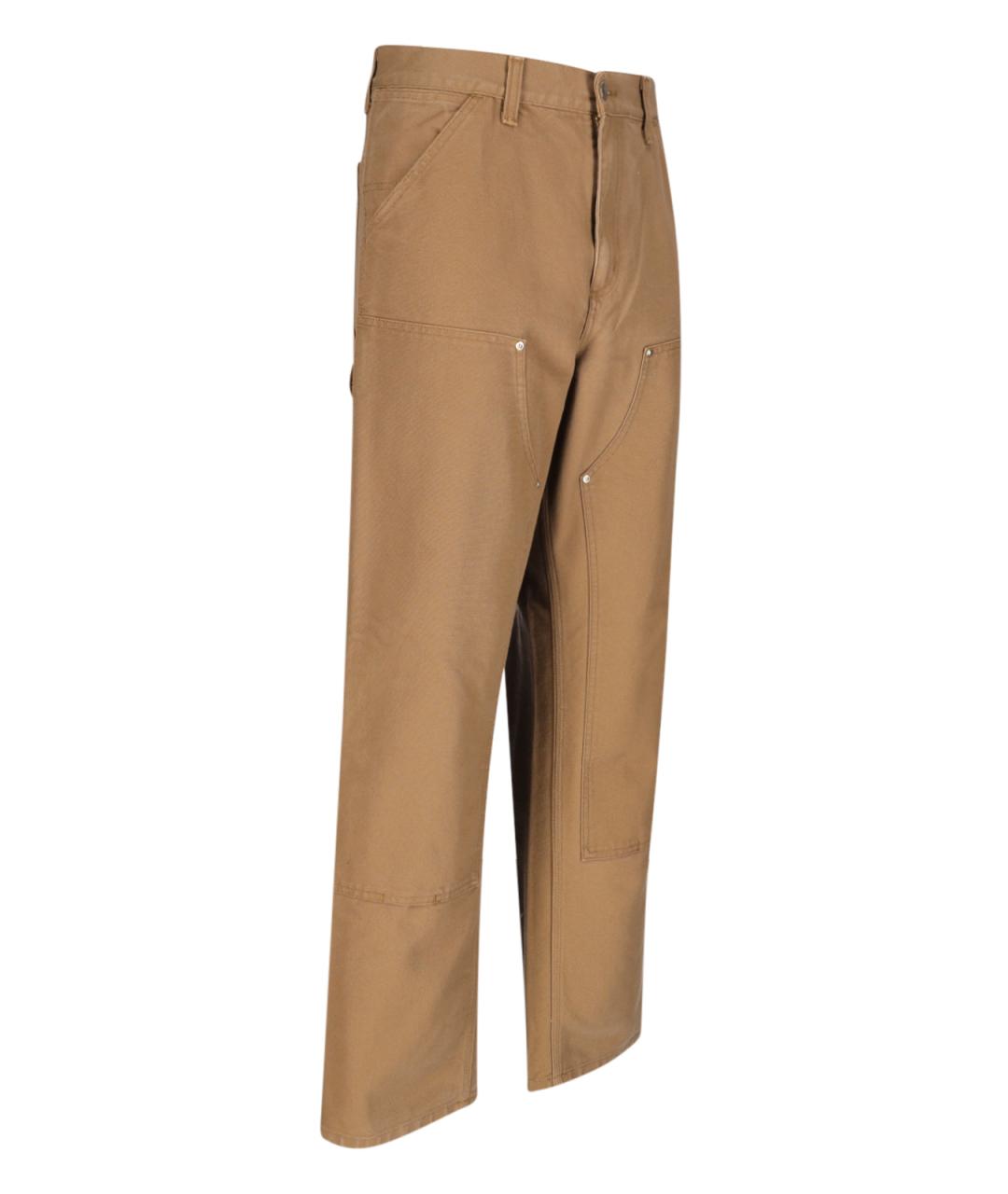 CARHARTT WIP Бежевые хлопковые повседневные брюки, фото 2
