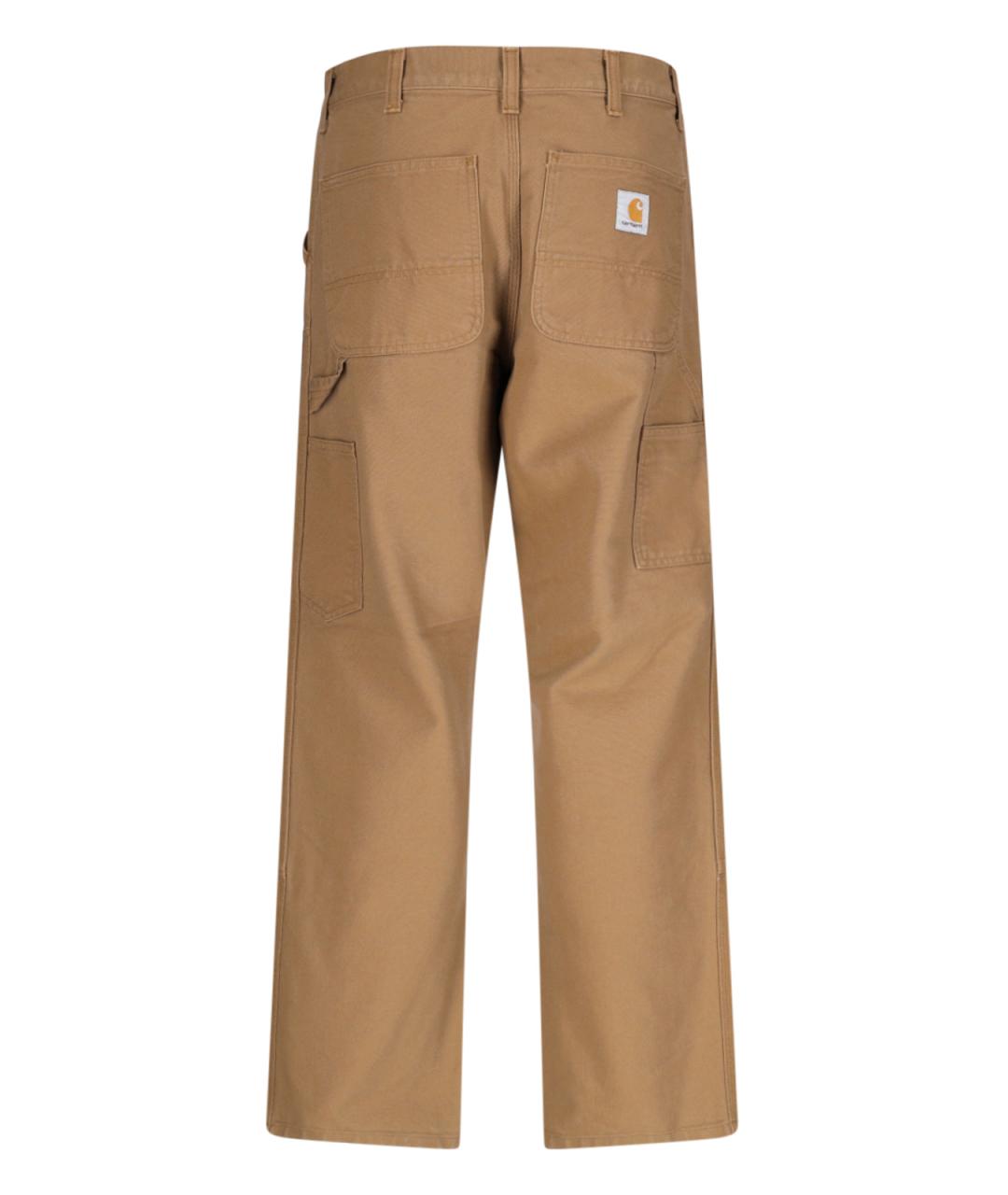 CARHARTT WIP Бежевые хлопковые повседневные брюки, фото 3