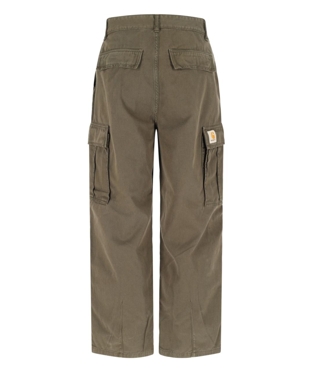 CARHARTT WIP Хаки хлопковые повседневные брюки, фото 2
