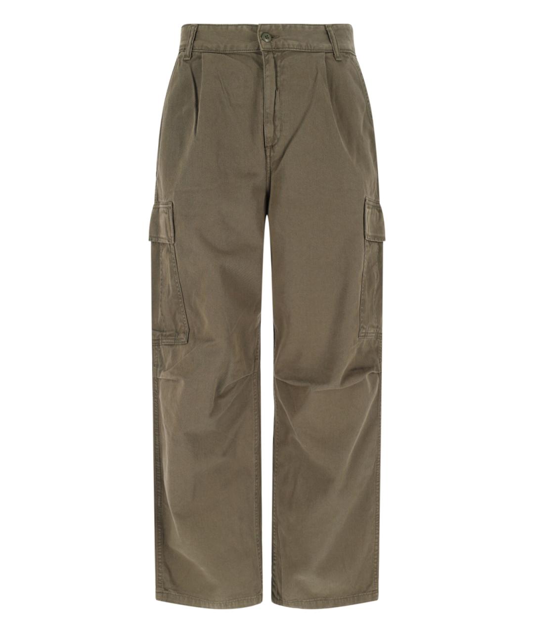 CARHARTT WIP Хаки хлопковые повседневные брюки, фото 1
