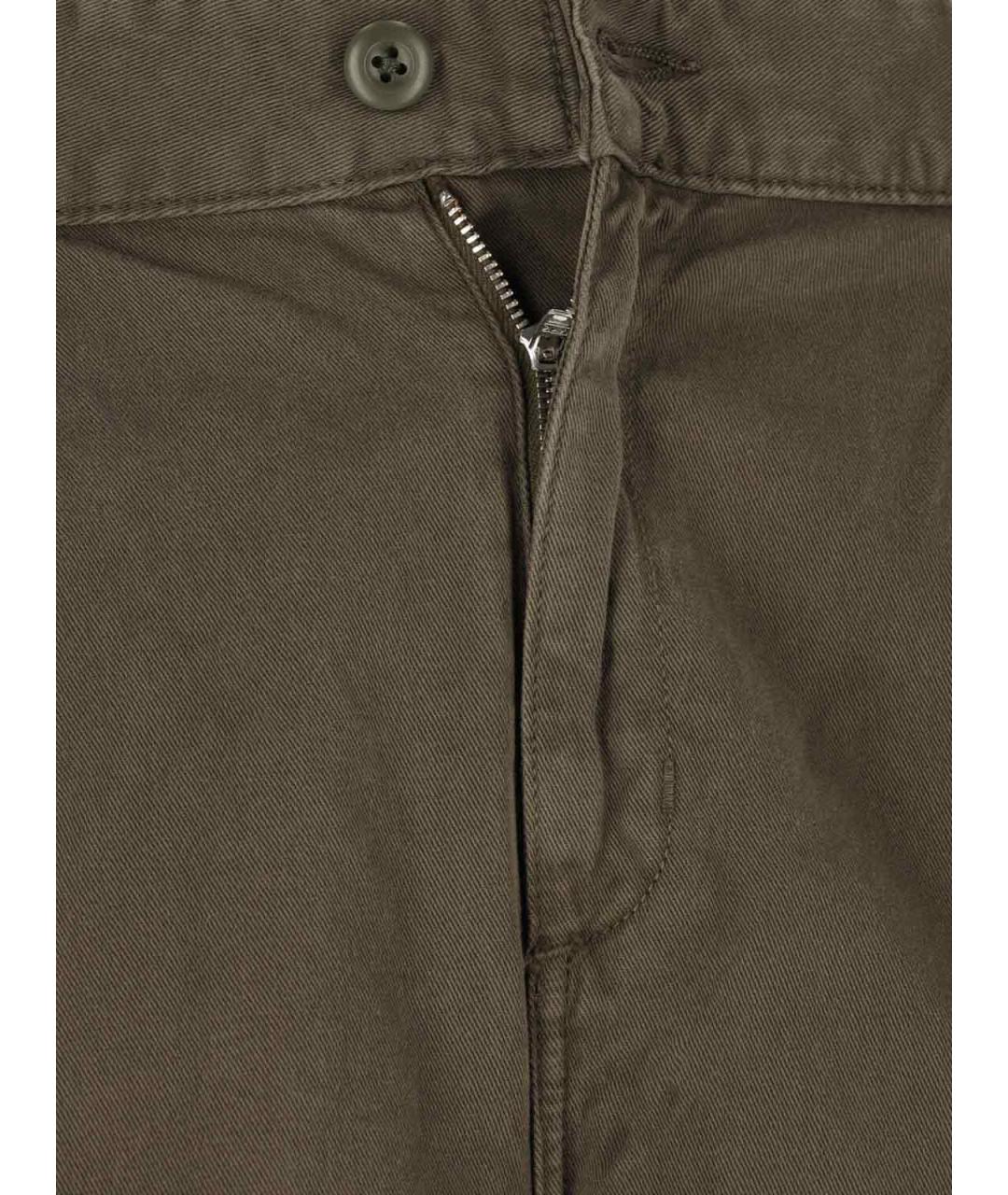 CARHARTT WIP Хаки хлопковые повседневные брюки, фото 5