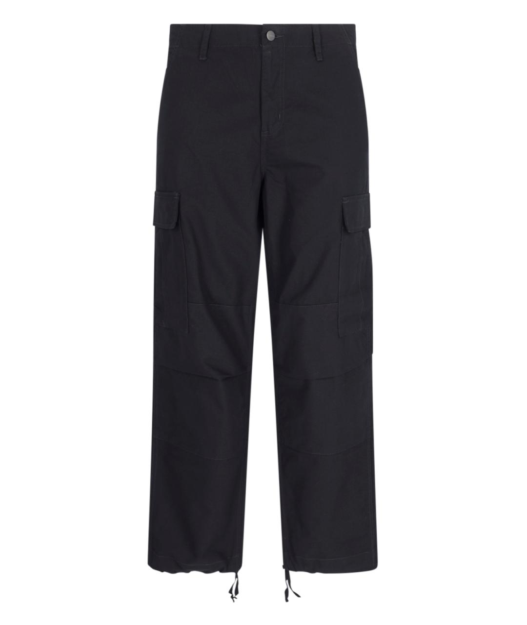 CARHARTT WIP Черные хлопковые повседневные брюки, фото 1