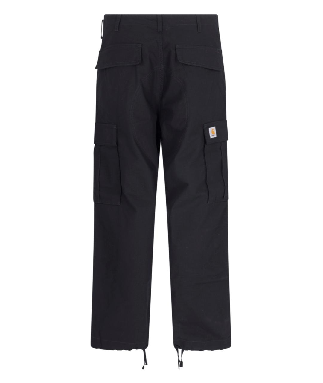 CARHARTT WIP Черные хлопковые повседневные брюки, фото 2