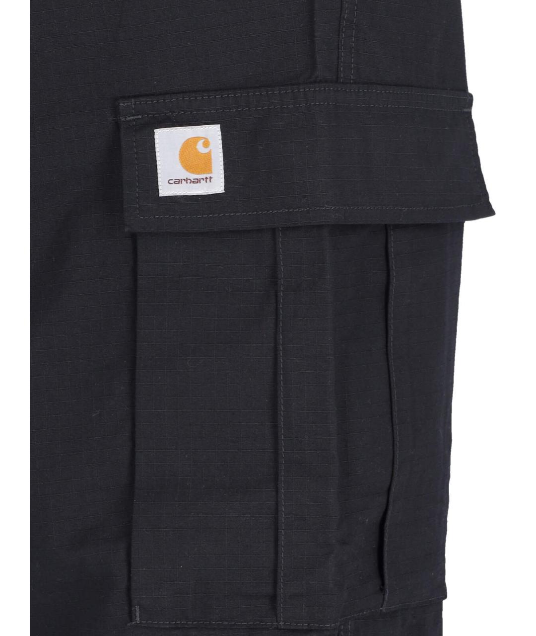 CARHARTT WIP Черные хлопковые повседневные брюки, фото 4