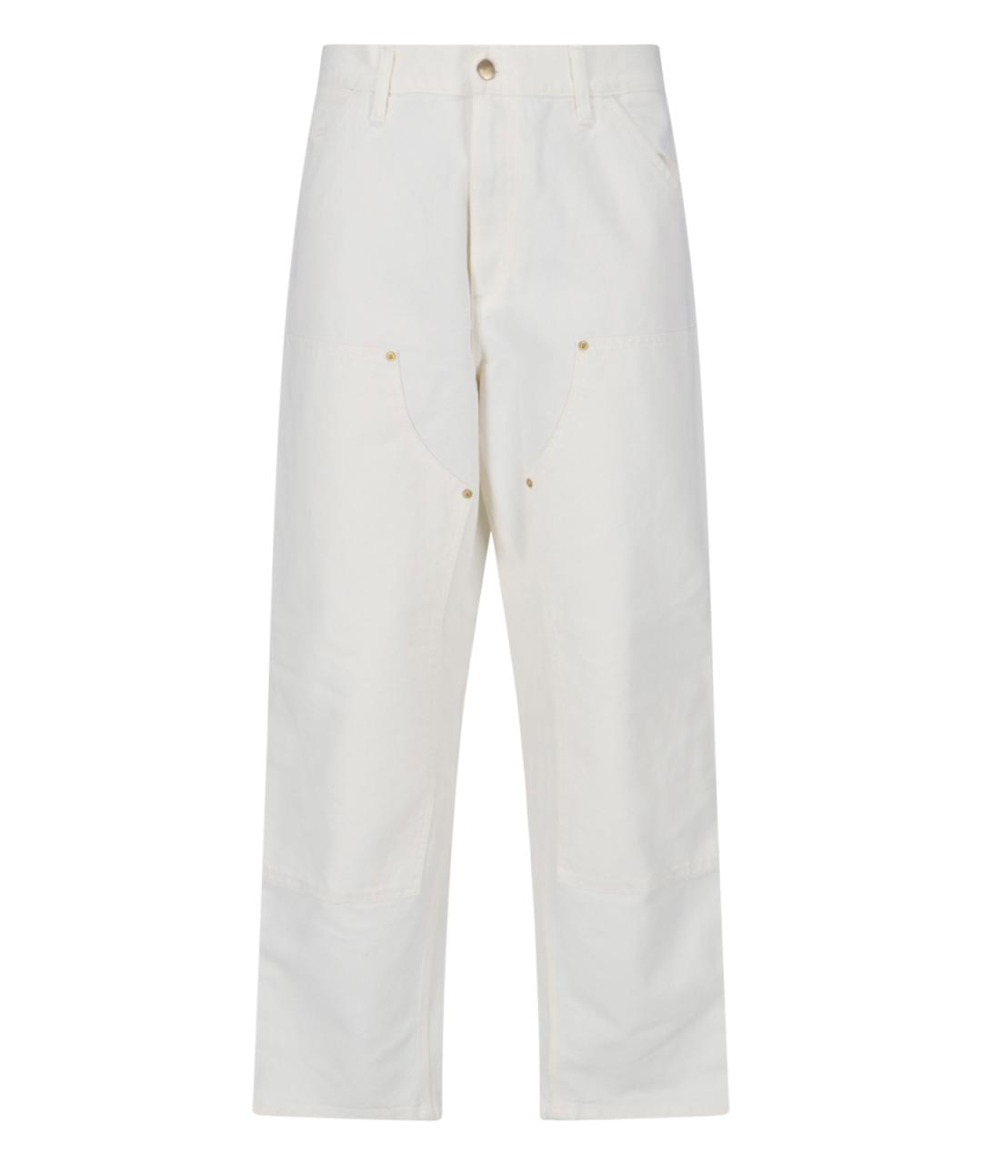 CARHARTT WIP Белые хлопковые повседневные брюки, фото 1